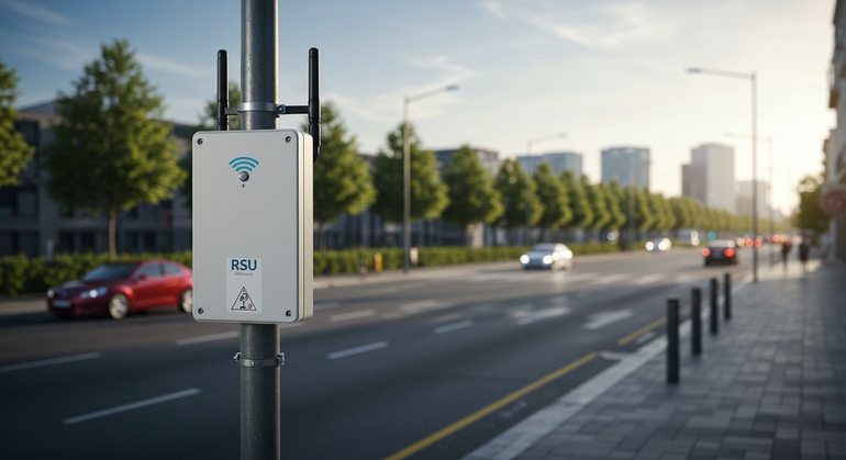 yol kenarı ünitesi v2x, rsu, akıllı şehirler, kooperatif akıllı ulaşım sistemleri k-aus